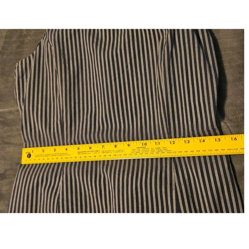 Theory Namra Medley Stripe Sleeveless Sheath Dress Navy Blue White Size 8 - Picture 5 of 9